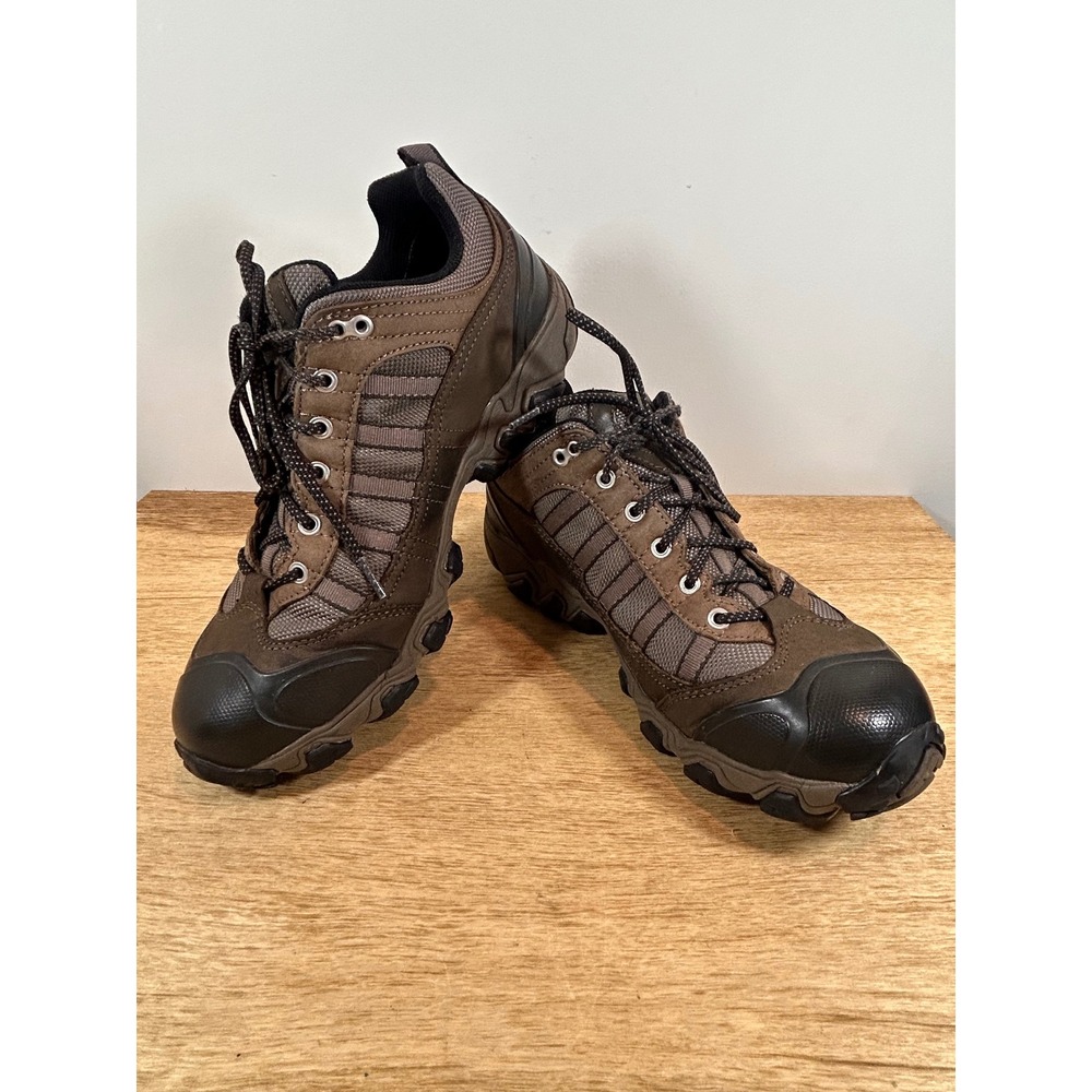 Oboz Sawtooth II Low B-DRY Waterproof Hiking Shoes Mens Brown Black Men's 10